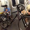 Subway Poles Make GREAT Bike Racks, Even On Packed Rush Hour Trains!